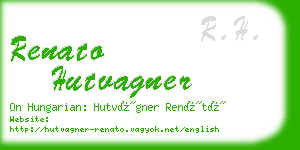 renato hutvagner business card